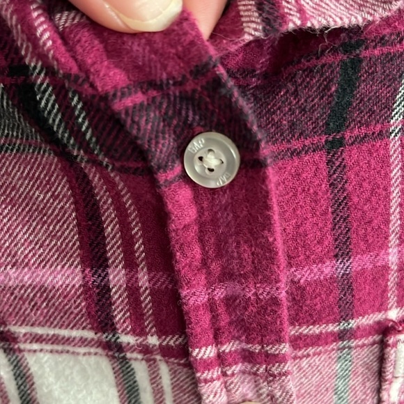 GAP Pink Boyfriend Flannel Size Medium - Picture 7 of 11